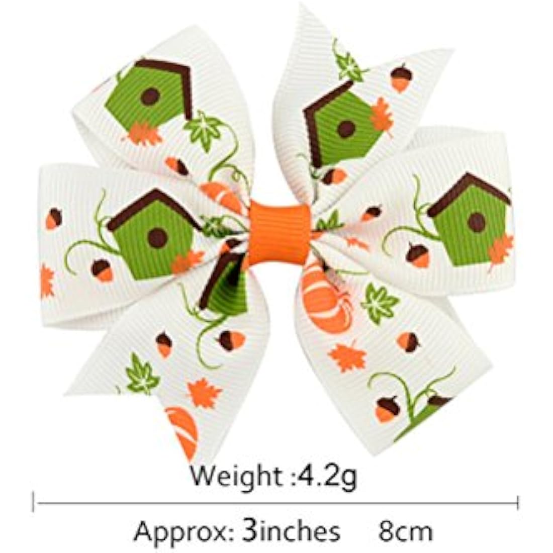 Children Hair Clip, 24pcs Holiday Ribbon Bow Alligator Halloween Bowknot Hair Clip for Children Hair Accessories