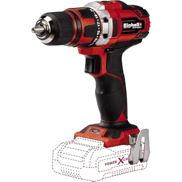 Einhell Drilling Driver Te-Cd 18/40 Li-Solo Power X-Change (Lithium-Ion (Li-Ion, 18 V, Maximum Torque 40 Nm on 21 Levels, Softgrip, Without Battery and Charger)