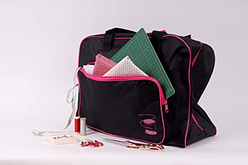 Hobby Gift Groves MR4660/FUC | Black Sewing Machine Bag | 43 x 35 x 22cm, Fushsia