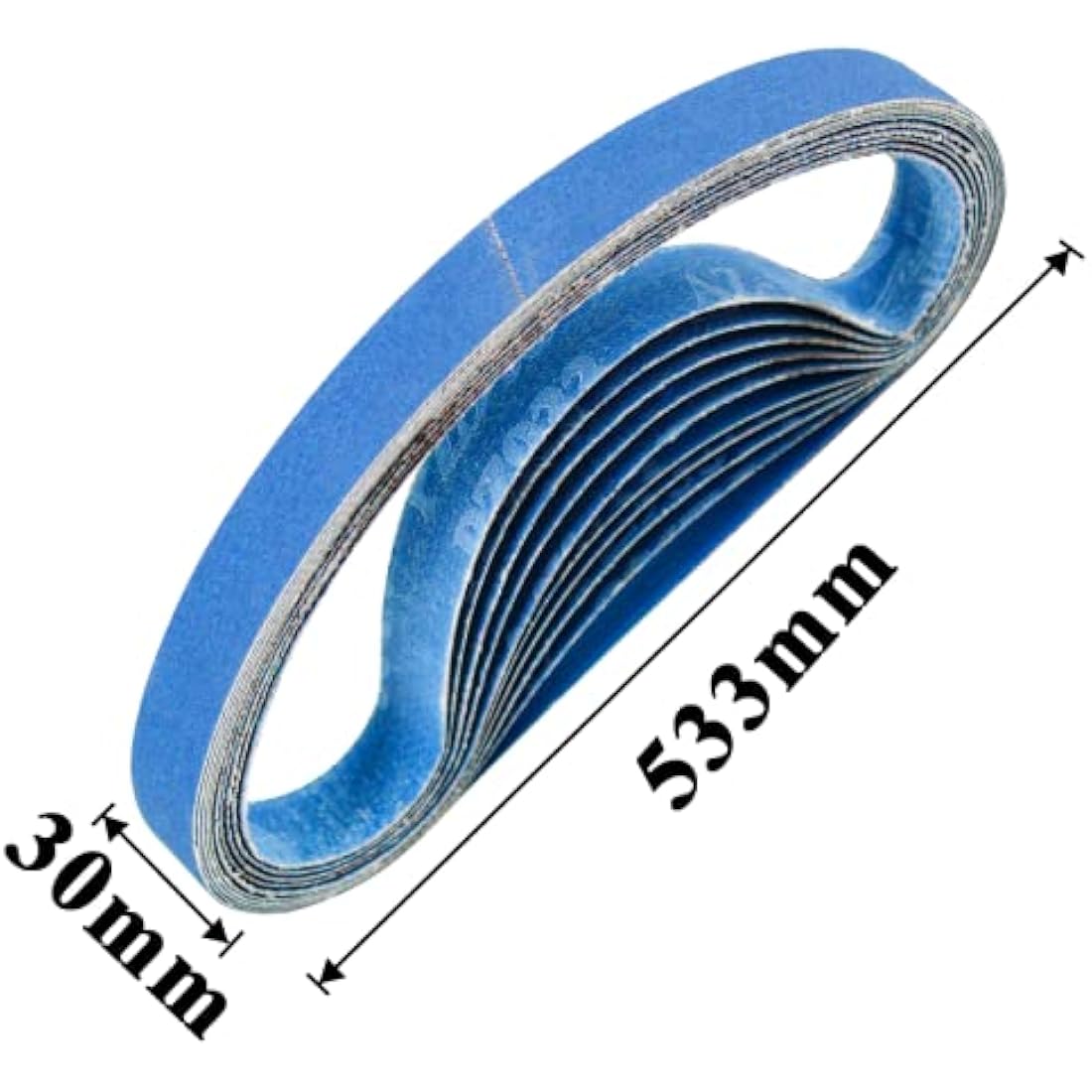 FEIHU Metal sanding belts 30 x 533 mm. Each 5 x Grit 60/80/100/120/240/320 for Belt Sanders,Power File Sandpaper Sanding Belts Set of 30