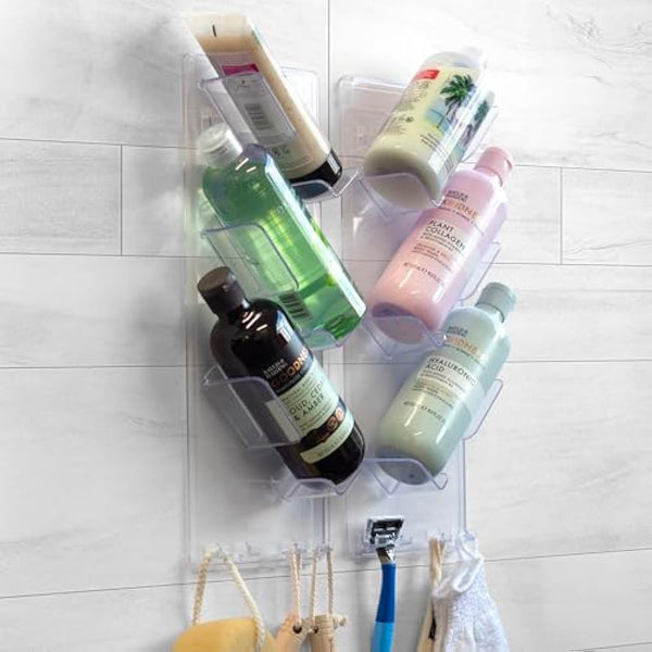 Shower Caddy 3XL (2 Pack) - Rustproof, No Drilling, No Suction Cups - Stores & Organises Large Shampoo & Conditioner Bottles - Bathroom Storage Rack