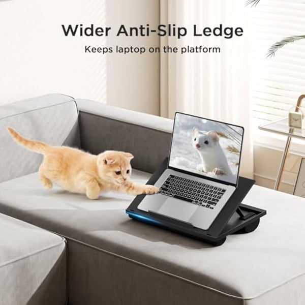 HUANUO Lap Desk, Laptop Tray, Lapdesk with Cushion- Adjustable with 8 Angles, For Notebook, Tablet, Laptop Stand for Desk, Fit up to 15,6", Portable Tray Desk & Suitable for Travel, Work, Home