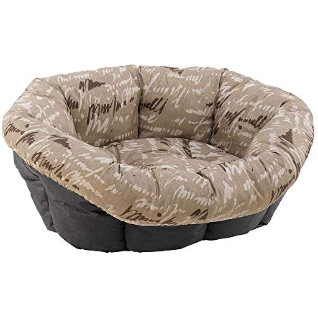 Ferplast Cushion for dog and cat bed SOFA' CUSHION 8 Padded spare cover for pet bed, Soft cotton washable, Adjustable with elastic cord, 85 x 62 x h 28,5 cm Brown