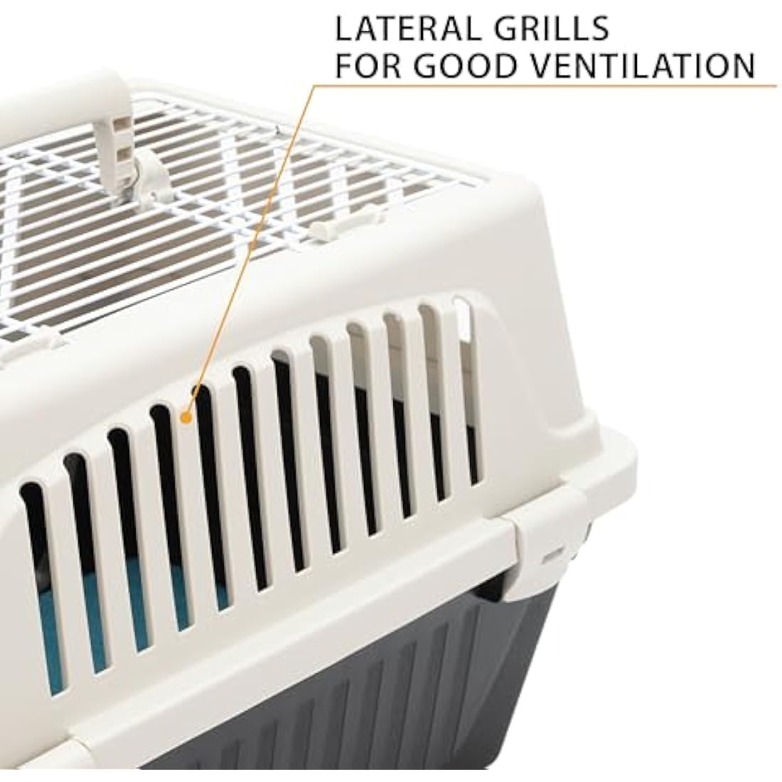 Ferplast Cat Carrier Small Dog Carrier, Double Opening, Secure, Practical, Easy to Clean, Durable Pet Travel Box up to 12 Kg, Includes Cushion, 60 x 40 x h. 38 cm