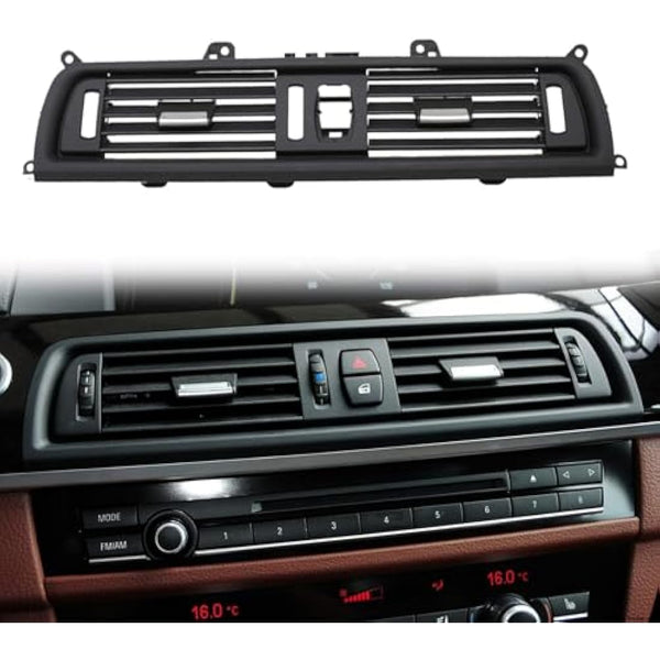 TTCR-II Front Air Grille, AC Vent Replacement Compatible with 5 series F10/F11, Middle Center Console Air Vent(Fit: 5 series 520 523 525 528 530 535 550 2010-2016)