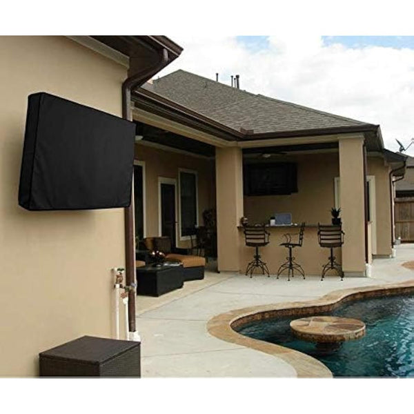 Outdoor TV Cover Waterproof UV Flat Screen Protection for 22” to 75” TV Indoor Dust-proof UCARE Furniture Cover Fits Most Mounts and Brackets Black (60-65”)