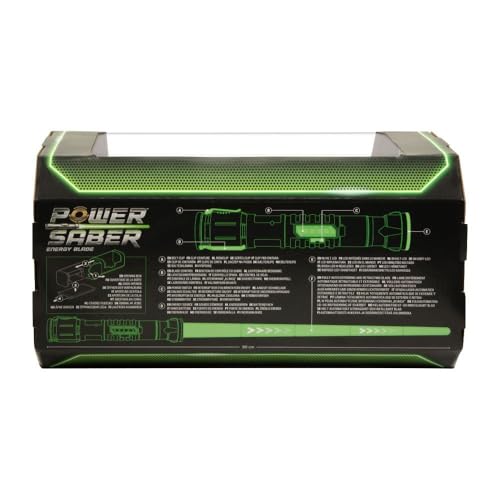 Power Saber: Green | Auto Extending 30" LED Energy Blade | With Motion Based Light and Sound Effects | Recommended Ages 6+