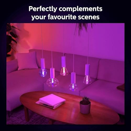 Philips Hue Ellipse White and Colour Ambiance LED Smart Light Bulb [E27 Edison Screw] for Indoor Home Lighting. Bedroom, Livingroom and Dining.