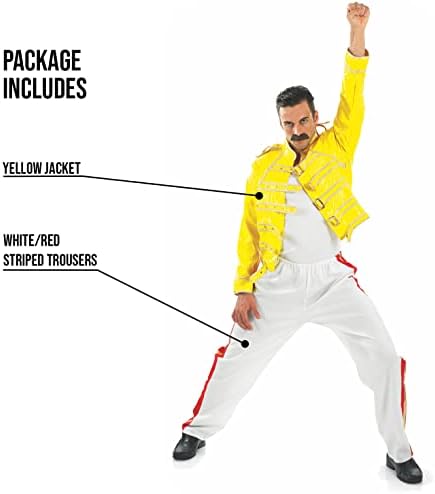 Fun Shack 80s Rock Costume for Men, 80s Fancy Dress Outfit, Retro 1980s Costume, Halloween Costumes Men