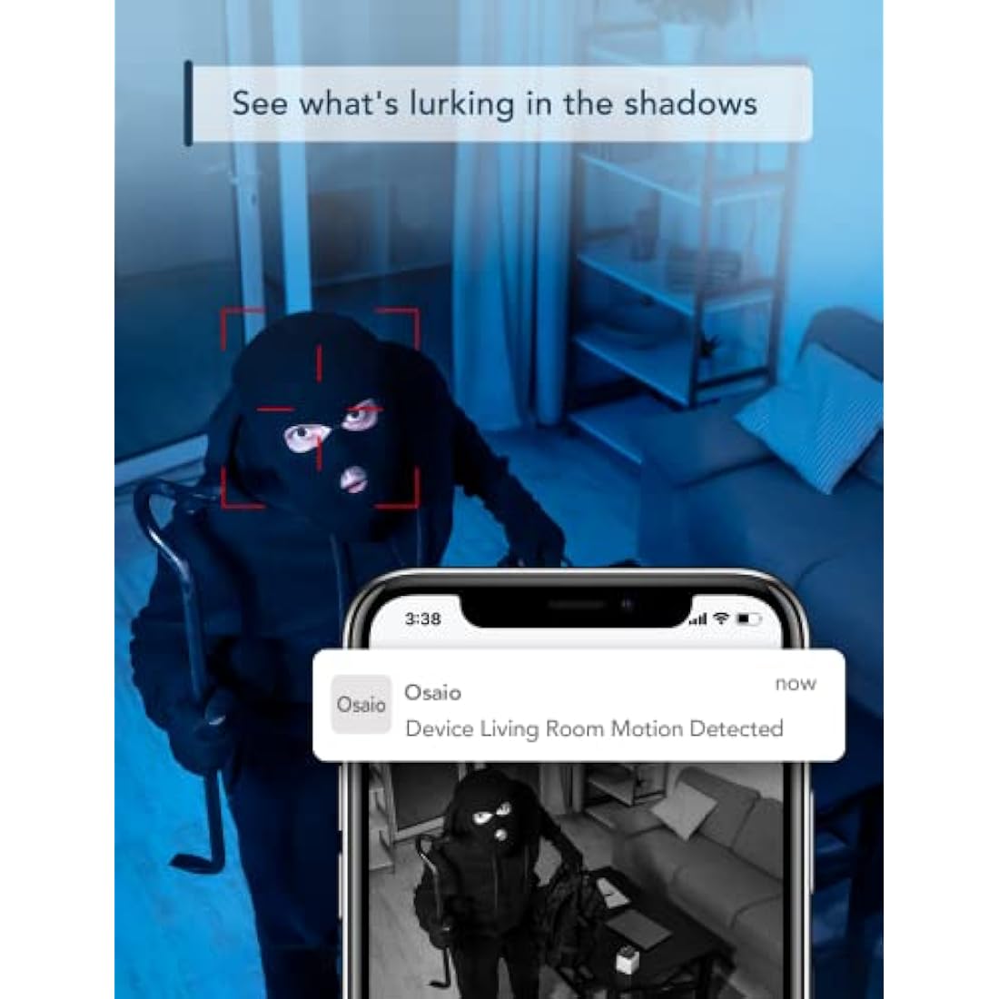 GNCC Indoor Camera 1080P Security Camera 2 Packs CCTV Camera House Security, Home Security Cam, Motion/Sound Detection, 2-Way Audio, Night Vision, Real-Time Alert, SD&Cloud, 2.4G WiFi