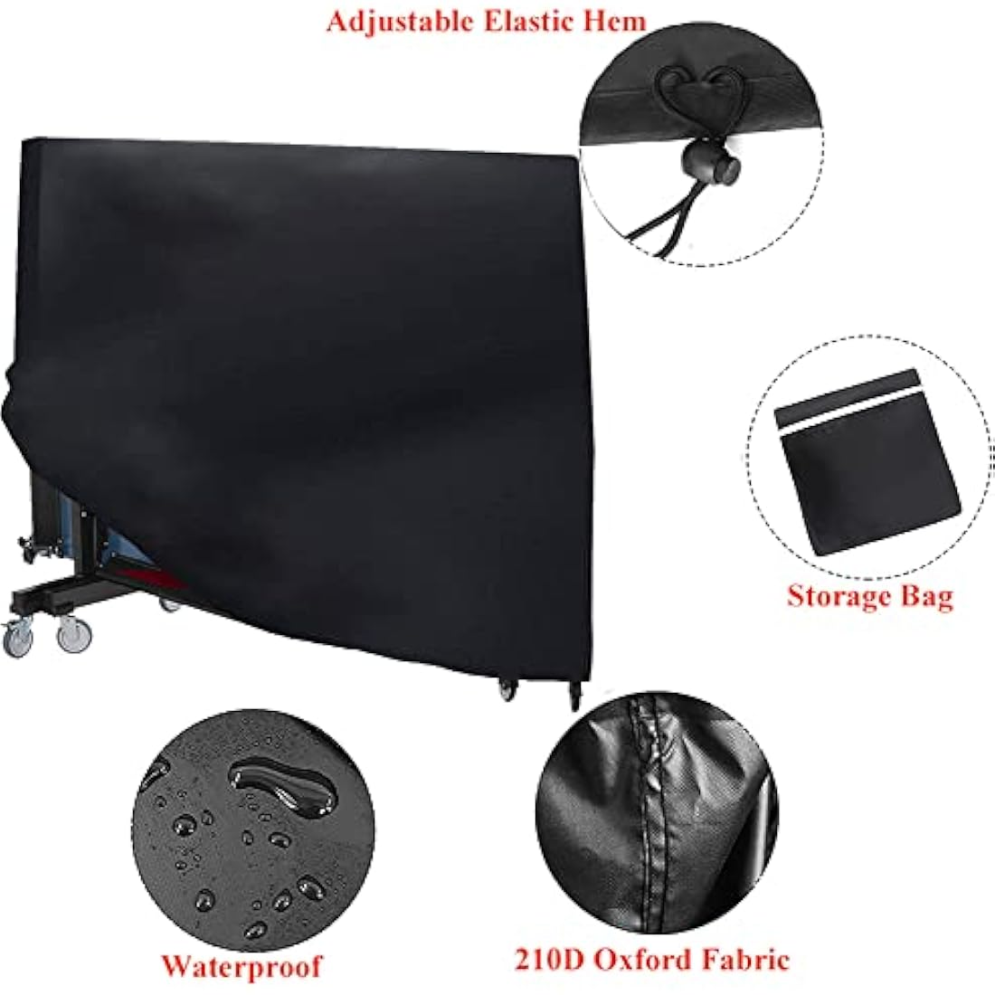 Skyour Table Tennis Table Cover Outdoor Indoor Foldable Ping Pong Table Protector Waterproof Dustproof Folding Table Tennis Table Storage Covers