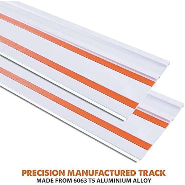 Evolution Power Tools ST1400 Circular Saw Guide Rail/Track Fits Makita, Bosch, Festool, (Clamps and Carry Bag Included), 2-Piece Track (700mm x 2) 1400 mm