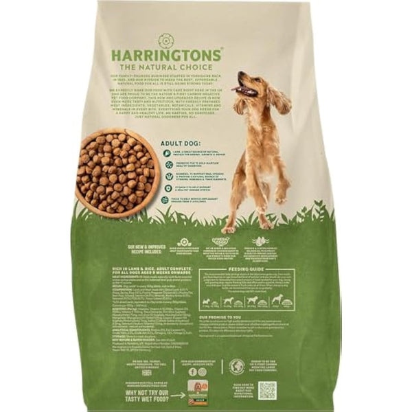 Harringtons Complete Dry Adult Dog Food Lamb & Rice 15kg - Made with All Natural Ingredients