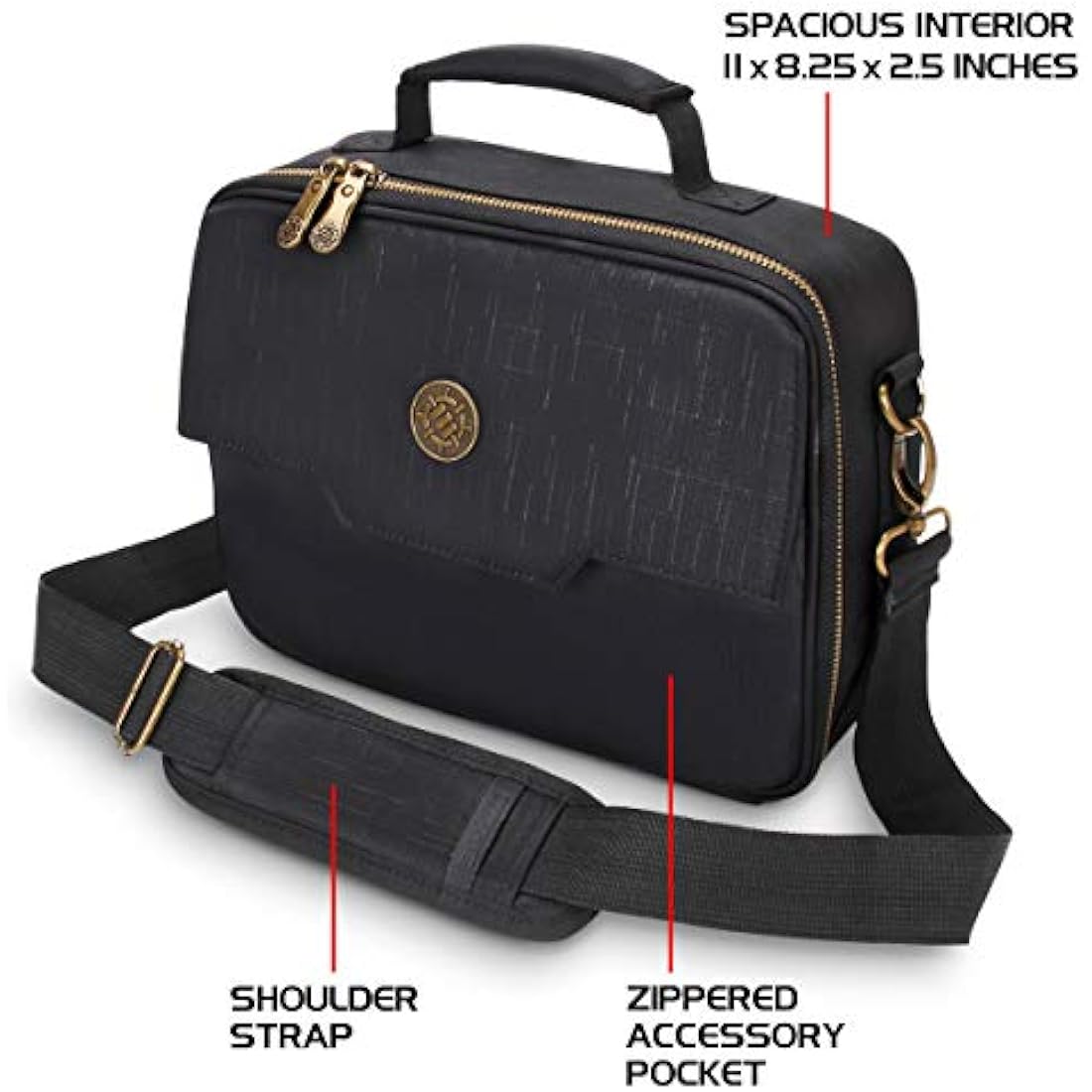 ENHANCE MTG Card Box Storage Case - Deck Holder Card Carrying Case Compatible with Magic MTG Cards, Pokemon Trading Cards, Cards Against Humanity, & Other Card Games - Includes Pencil Loops & Pockets