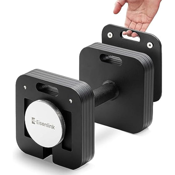 Eisenlink Adjustable Dumbbell 4-36kg Weight Set - Adjustable Dumbbell Set with Anti-slip Handle 2kg Increments Innovative Easy Safe Locking Mechanism for Home Gym Fitness