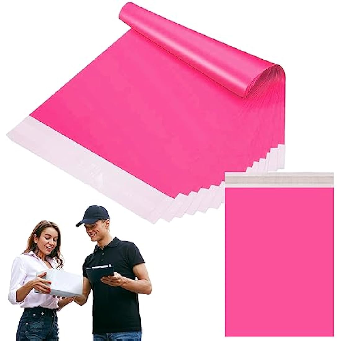 50p 25x35cm Hot Pink Vinted Postage Bags Mailing Bags for Clothes,Mailing Poly Postal Self Seal Bag,Parcel Shipping Bags Strong Packaging Bag Delivery Bags Plastic Envelopes for Posting Clothes Parcel