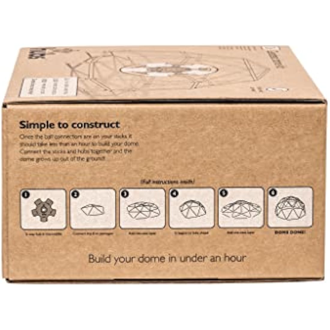 hubs Geodesic Dome Kit - Scalable - DIY - Garden Building - Architecture - Buckminster Fuller - Arbour - Fruit Cage - 26pcs