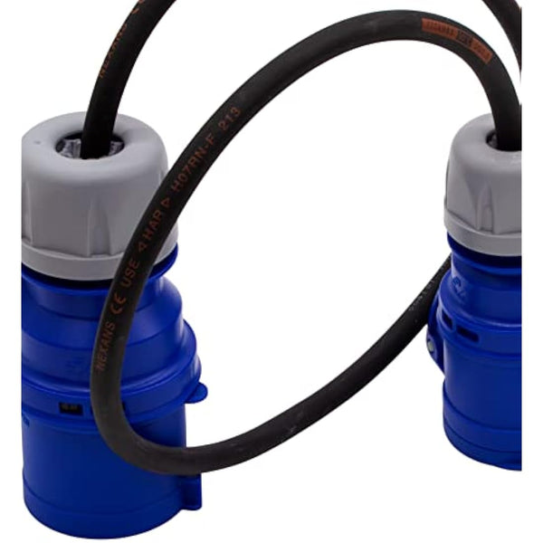 HDIUK Professional Power 32 Amp to 16 Amp Mains Fly Converter Featuring TitanEx HO7 Heavy Duty Rubber Flex (2.5 Metres)