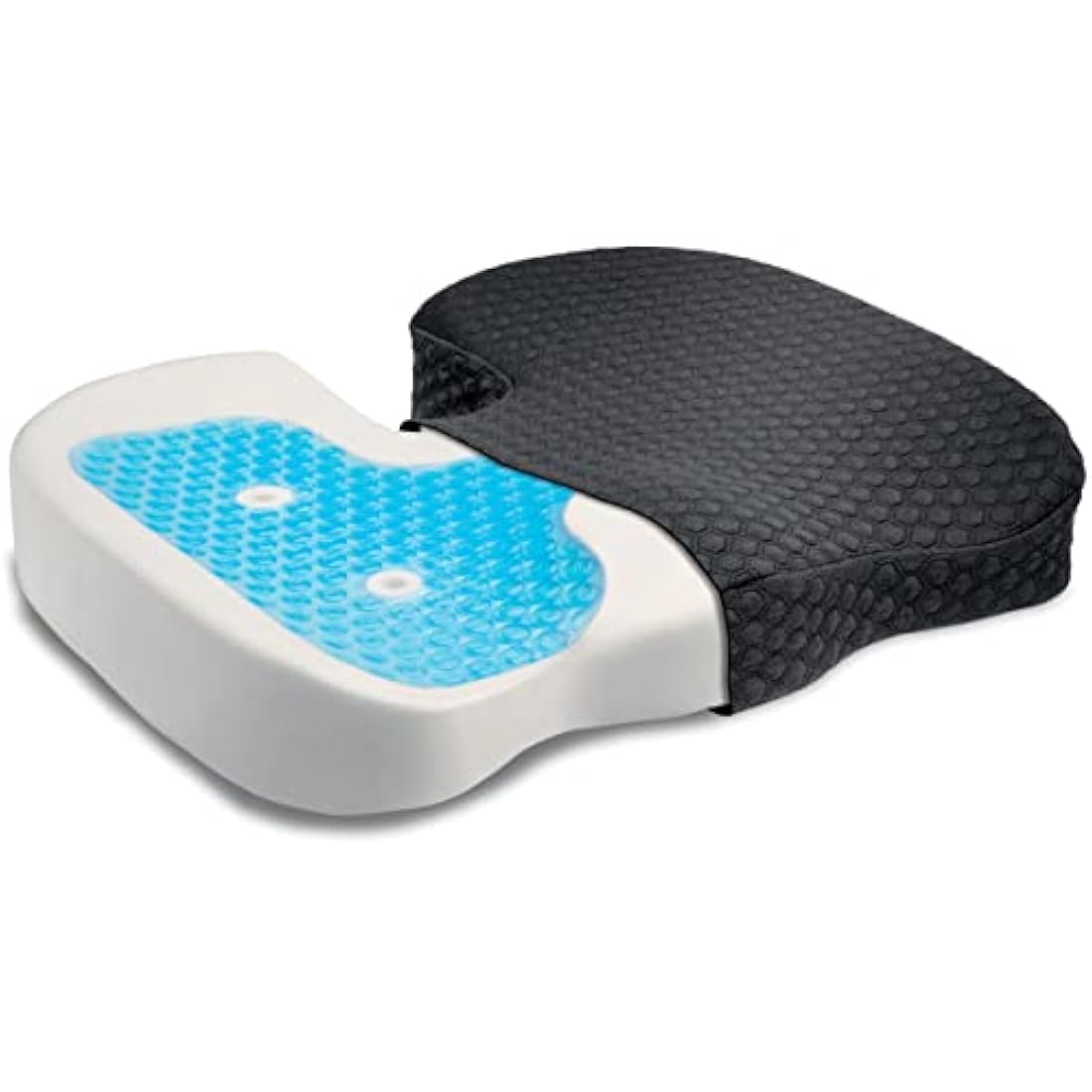 Kensington Premium Cool-Gel Seat Cushion, Black - Relieves Spine Pressure, Improves Posture, Siatica, Orthorpedic (K55807WW), 363x460x71