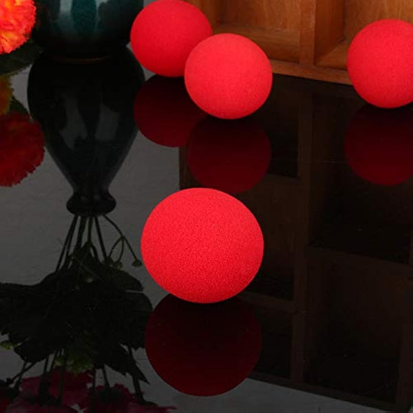 HEEPDD Magic Sponge Balls, 10Pcs 4.5cm Soft Red Sponge Balls Finger Tricks Props Classic Comedy Trick Props for Kids Halloween Party Masquerade Decoration