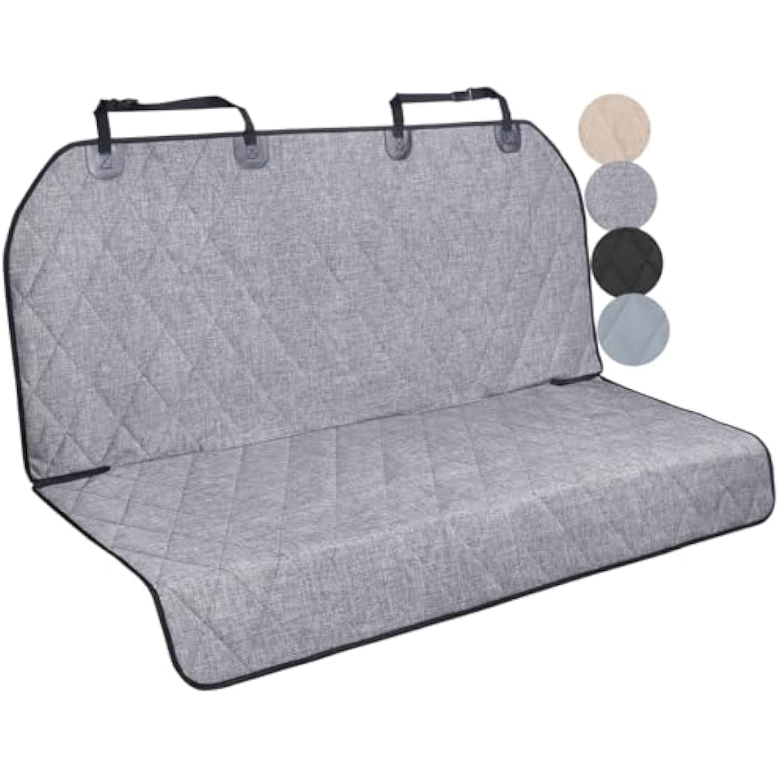 VIVAGLORY Dog Seat Covers, Dog Backseat Cover Pet Bench Protectors with Anti-Slip Backing, Back Seats Cover Rear Seat Covers Car Seat Cover for Dogs, Heather Black, S