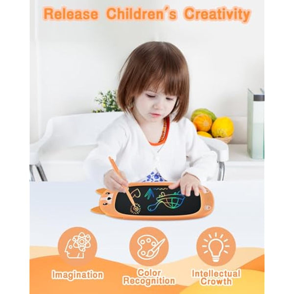 PINKCAT Toddler Toys Boys Girls Gifts, LCD Writing Tablet Kids Toys for 2 3 4 5 6 7 8 Year Old Baby Doodle Pad Educational Drawing Tablet Birthday (Yellow)