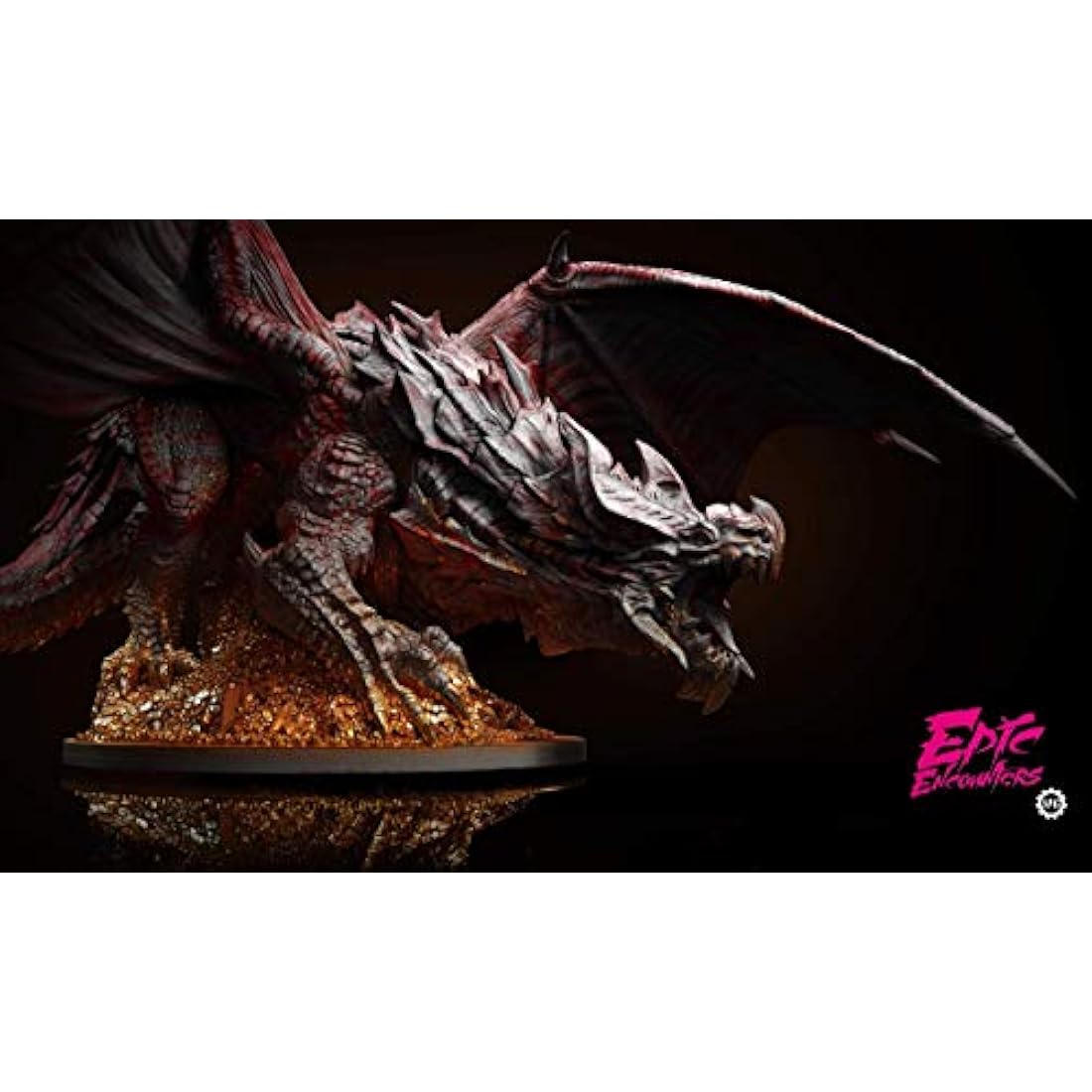 Epic Encounters: Lair of the Red Dragon RPG Fantasy Roleplaying Tabletop Game with HUGE Boss Miniature, Double-Sided Game Mat, & Game Master Adventure Book with Monster Stats, 5E Compatible