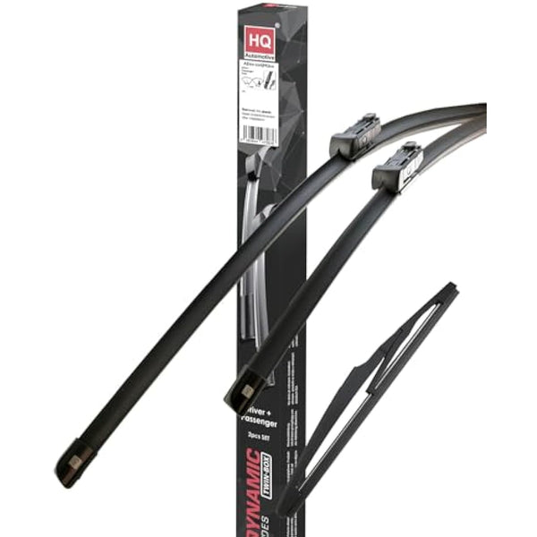 HQ Automotive Wiper Blades for Ford Focus Mk3 Turnier Estate (2011-2018) Front Rear Kit, Adr82-824|Hq12E