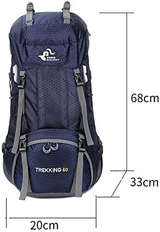 free knight 60L Waterproof Backpack, Ultralight Packable Climbing Fishing Travel Backpack Daypack, Handy Foldable Camping Outdoor Backpack Bag with Rain Cover