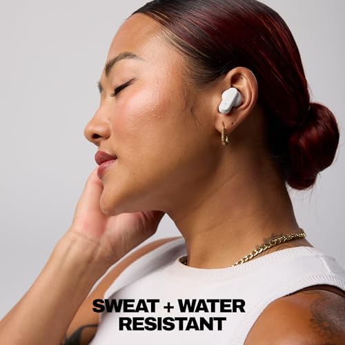 Skullcandy Dime Evo Wireless Earbuds, Bluetooth Headphones, Noise Isolating Fit, Up to 36 Hours Battery, Microphone for iPhone Android, Easy Carry with Clip-Anywhere Case - True Black