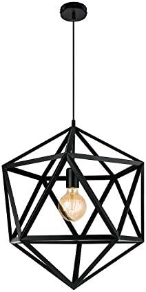 Eglo 49762 EMBLETON Pendant Light in Black Steel, Ø 46 cm
