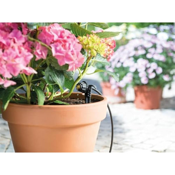 HOZELOCK - Micro Irrigation Kit "Micro Kit" : Ideal for Watering Potted Plants and Hanging Baskets, Easy to Use, Supplied with 15m of Ø 4mm Hose and 15 Drippers for Precise Watering [7024 0000]