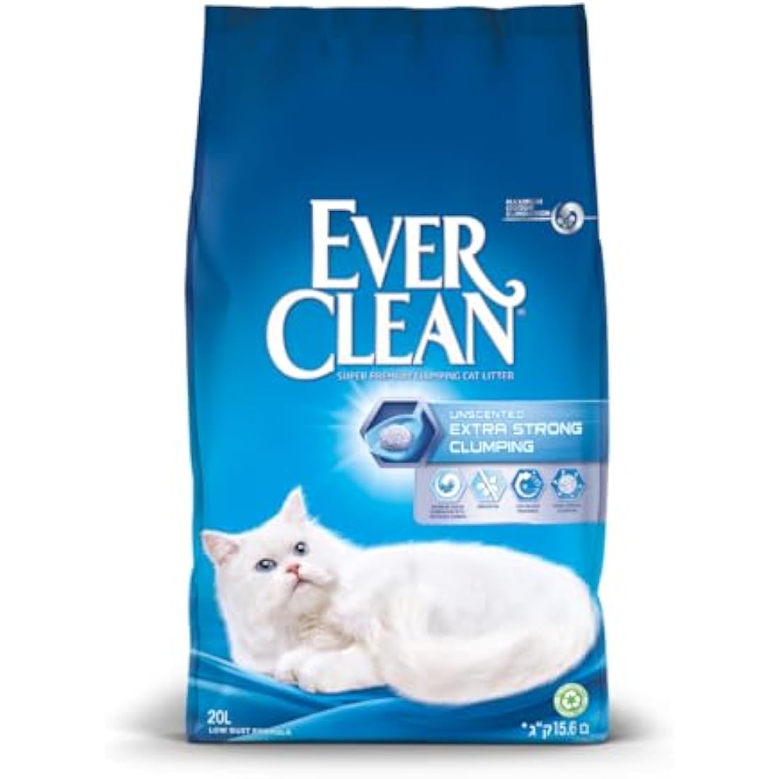 Ever Clean Clumping Cat Litter, Extra Strong Unscented 20L