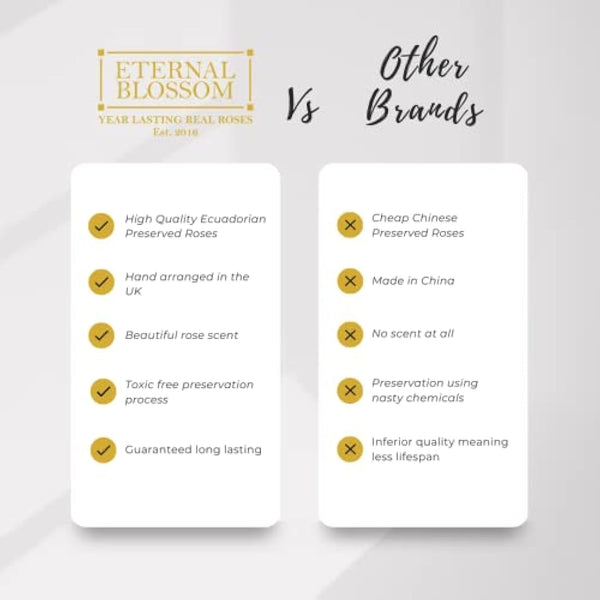 Eternal Blossom Preserved Real Infinity Rose | Eternal Rose That Lasts Over A Year | Black Box | With Gift Box (Rouge Red)