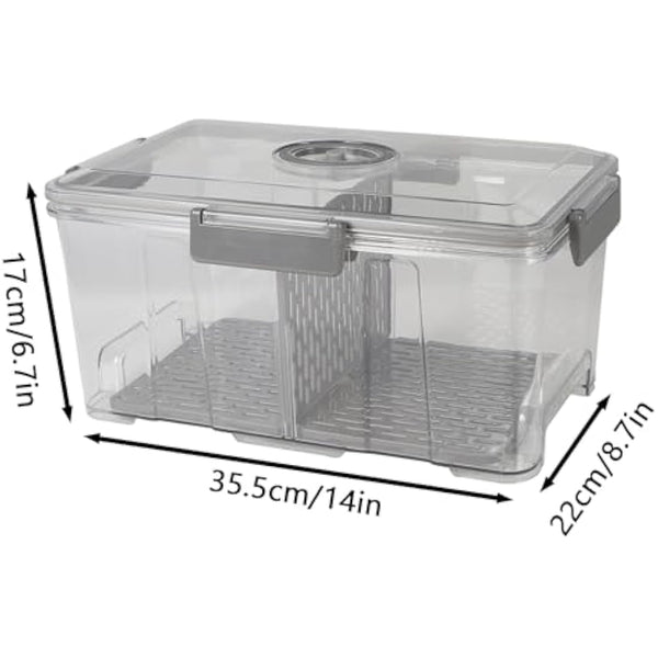 Gzsekken Bread Bin Airtight Bread Storage Container with Pump,Time Recording Bread Box with Lid Plastic Bread Bins for Kitchen Freezer Bread Holder for Homemade Bread, Toast, Bagel, Donut and Cookies