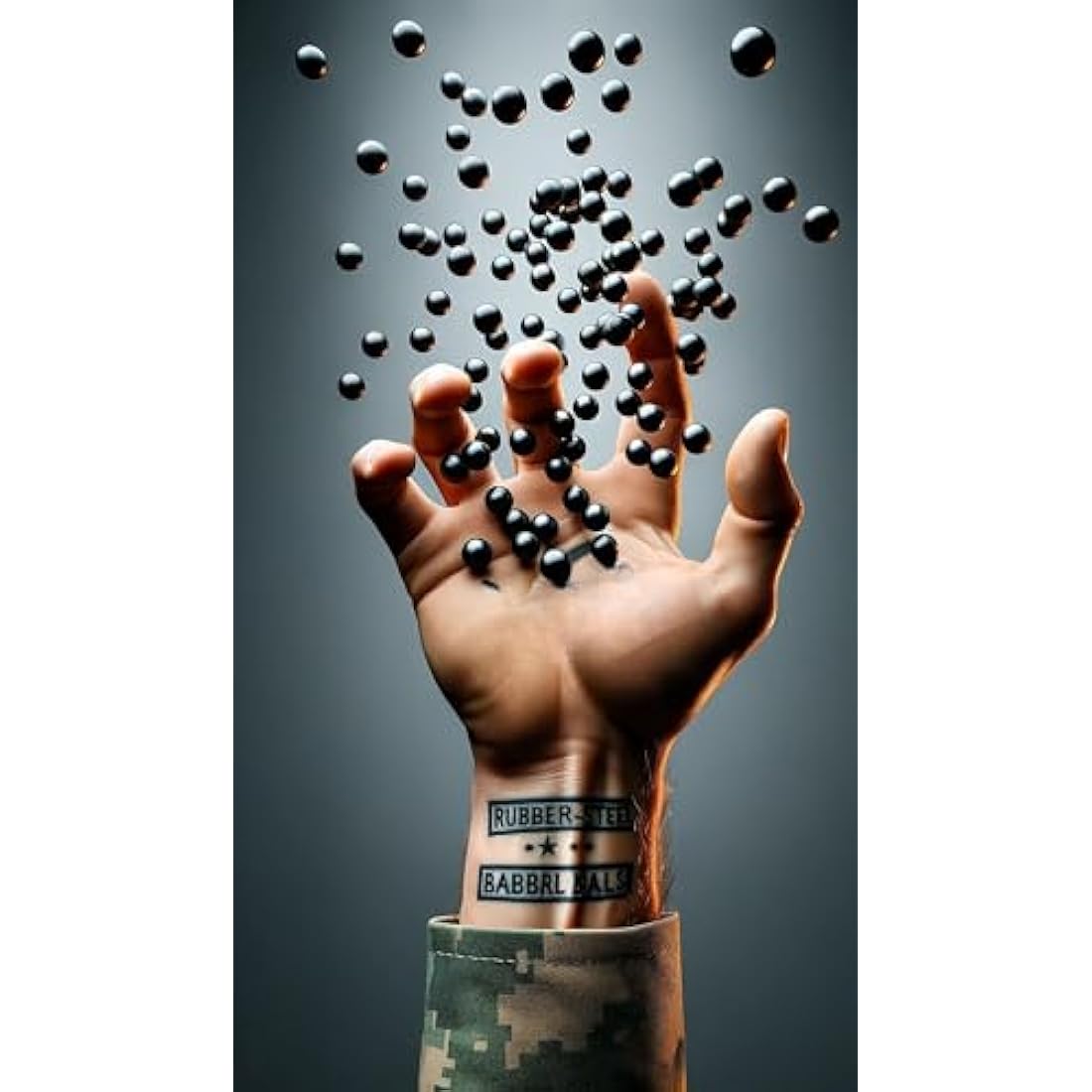 100 x Rubber Steel Balls Projectiles Heavy Ammo for Training Shooting Home and Self Defense Pistols in 68 Caliber