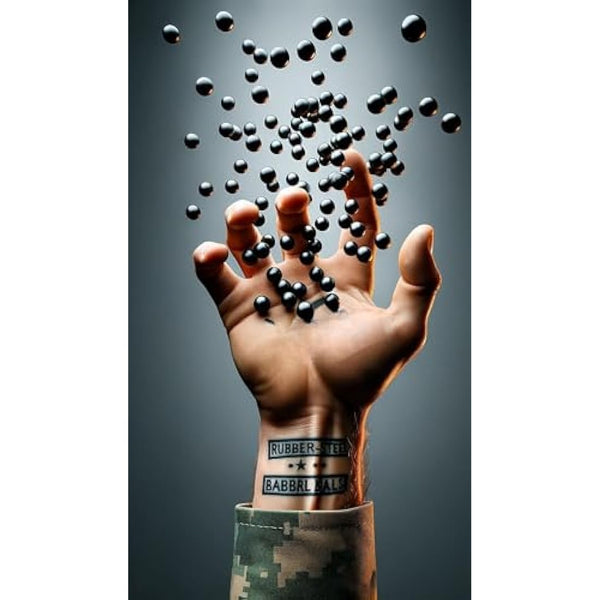 100 x Rubber Steel Balls Projectiles Heavy Ammo for Training Shooting Home and Self Defense Pistols in 68 Caliber