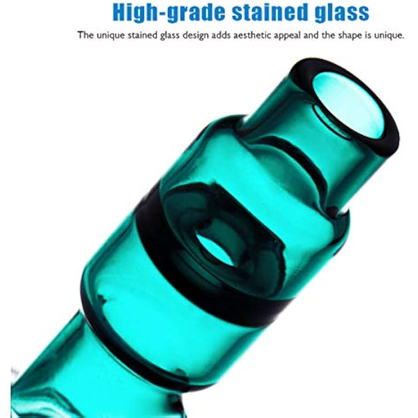 Green Bongs Glass Bong with Tornado percolate,Green Water Bongs with 14.5mm Bong Bowl Height 25cm Weight 400g Glass Pipe for Smoking Hookah Glass Bongs Oil Rig Smoking Pipe