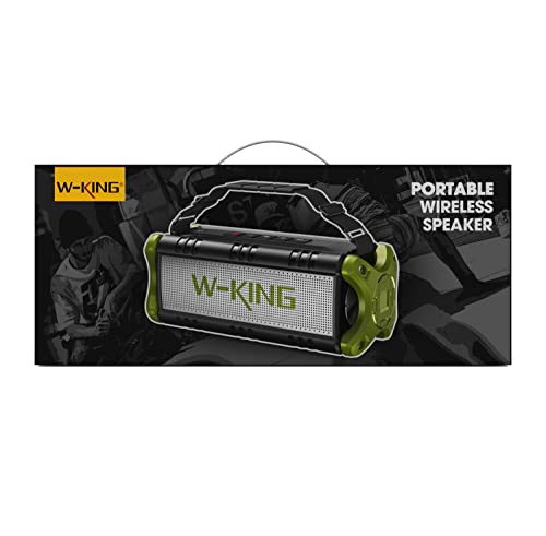 W-KING 90W Max Bluetooth Speaker, IPX6 Waterproof Portable Speakers Wireless Bluetooth, 50W Deep Bass Loud Outdoor Speaker with 40H Playtime/Stereo Pairing/TF Card/AUX/NFC for Home Party,Camping,Beach