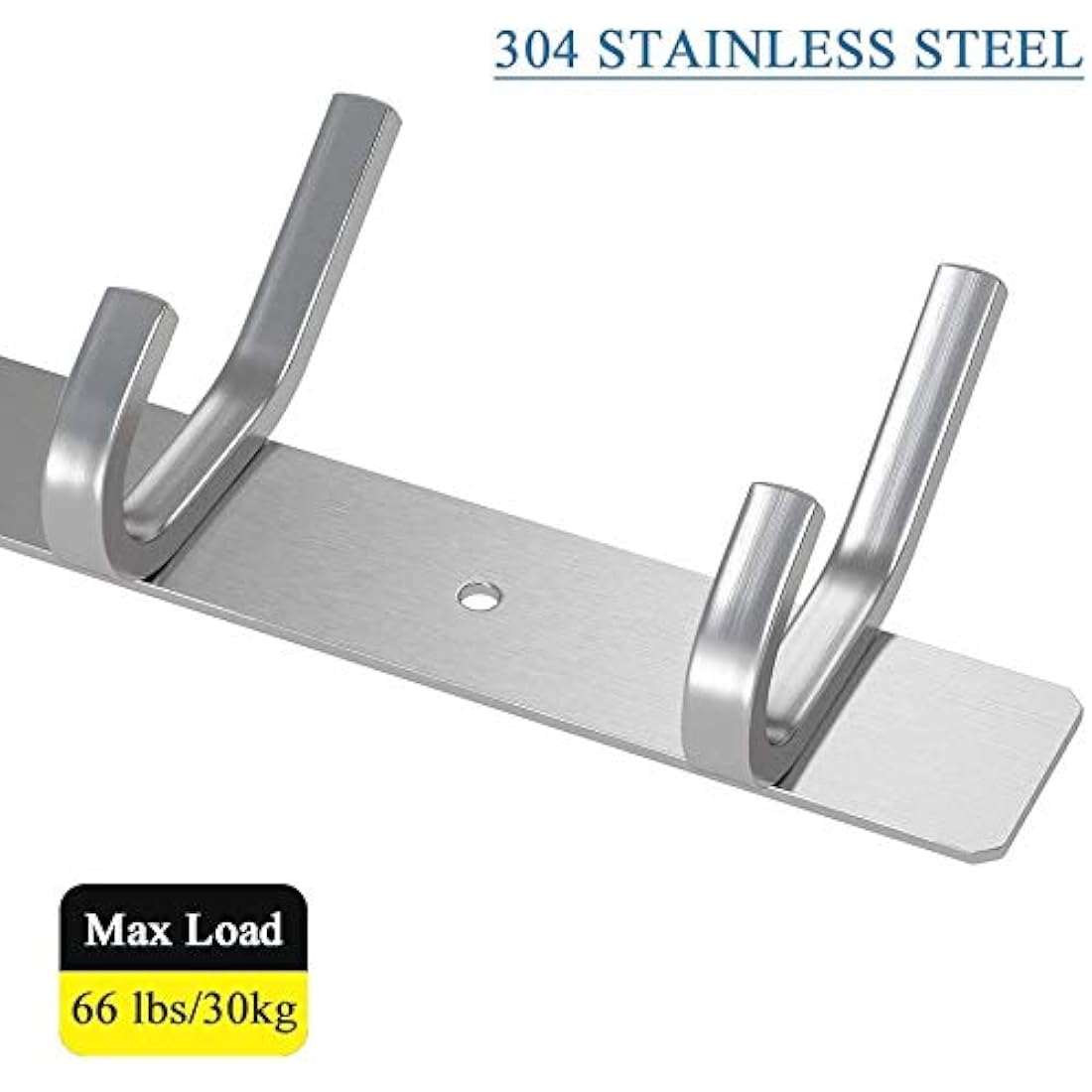 Dripex Coat Hook Rack Wall Mounted 304 Stainless Steel Hanger Heavy Duty Clothes Hat Holder (6 Hooks - 2 Pack)