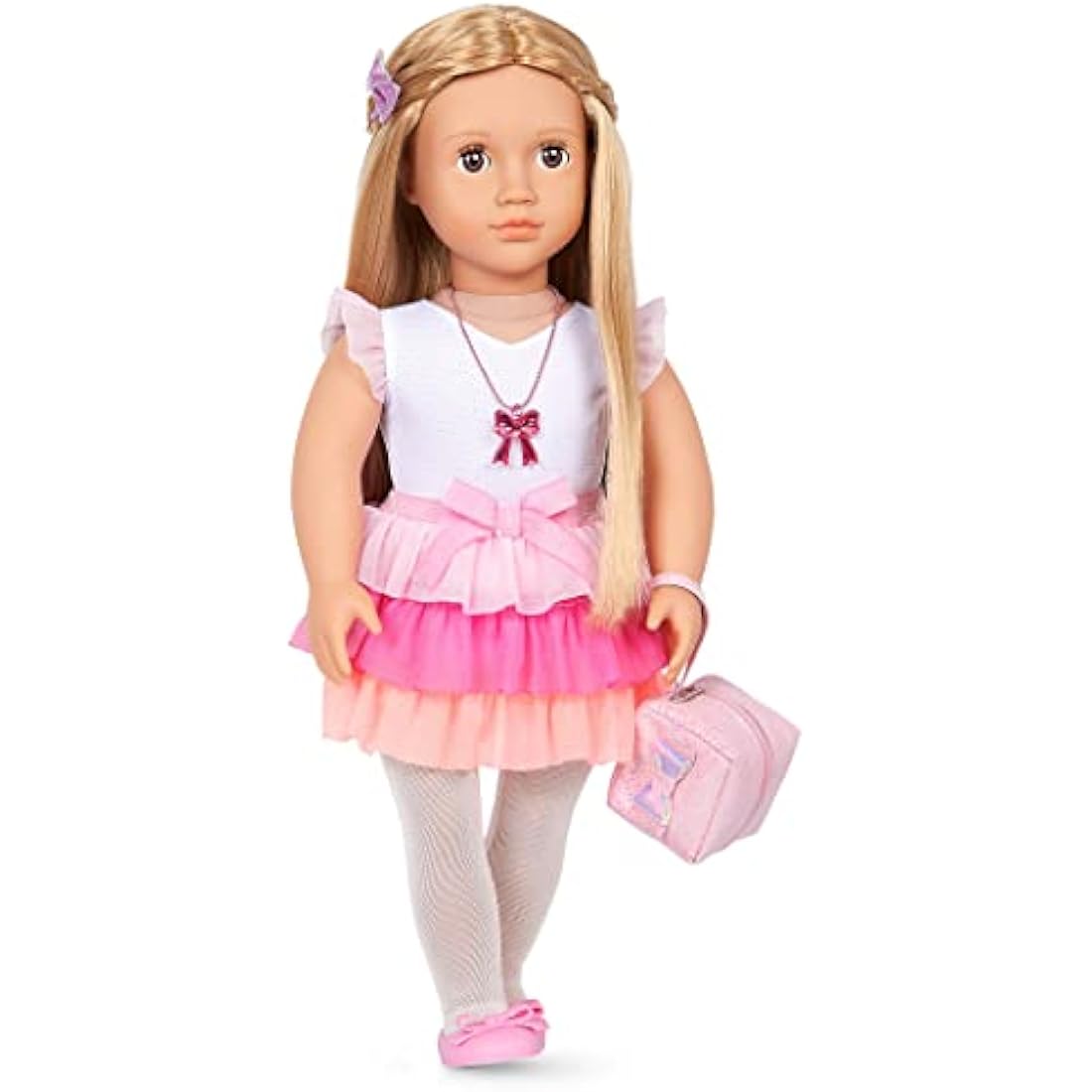 Our Generation – 18-Inch – Bow Themed Fashion Starter Doll – Thea – Blond Hair & Hazel Eyes – 3 Outfits & Styling Accessories in Gift Box – Pretend Play Ages 3+ Years