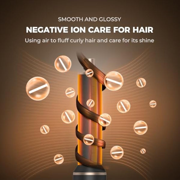 5 in 1 Air Styler – Magic Styler - Hair Dryer Brush – Multi use Styling Appliances - Thermal Wrap - for Curling, Straightening, Volumizing and Drying – Hair Curler – Ionic Technology (Black 5 in 1)