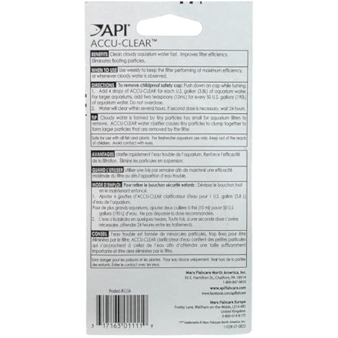 API ACCU-CLEAR Freshwater Aquarium Water Clarifier 37 ml Bottle