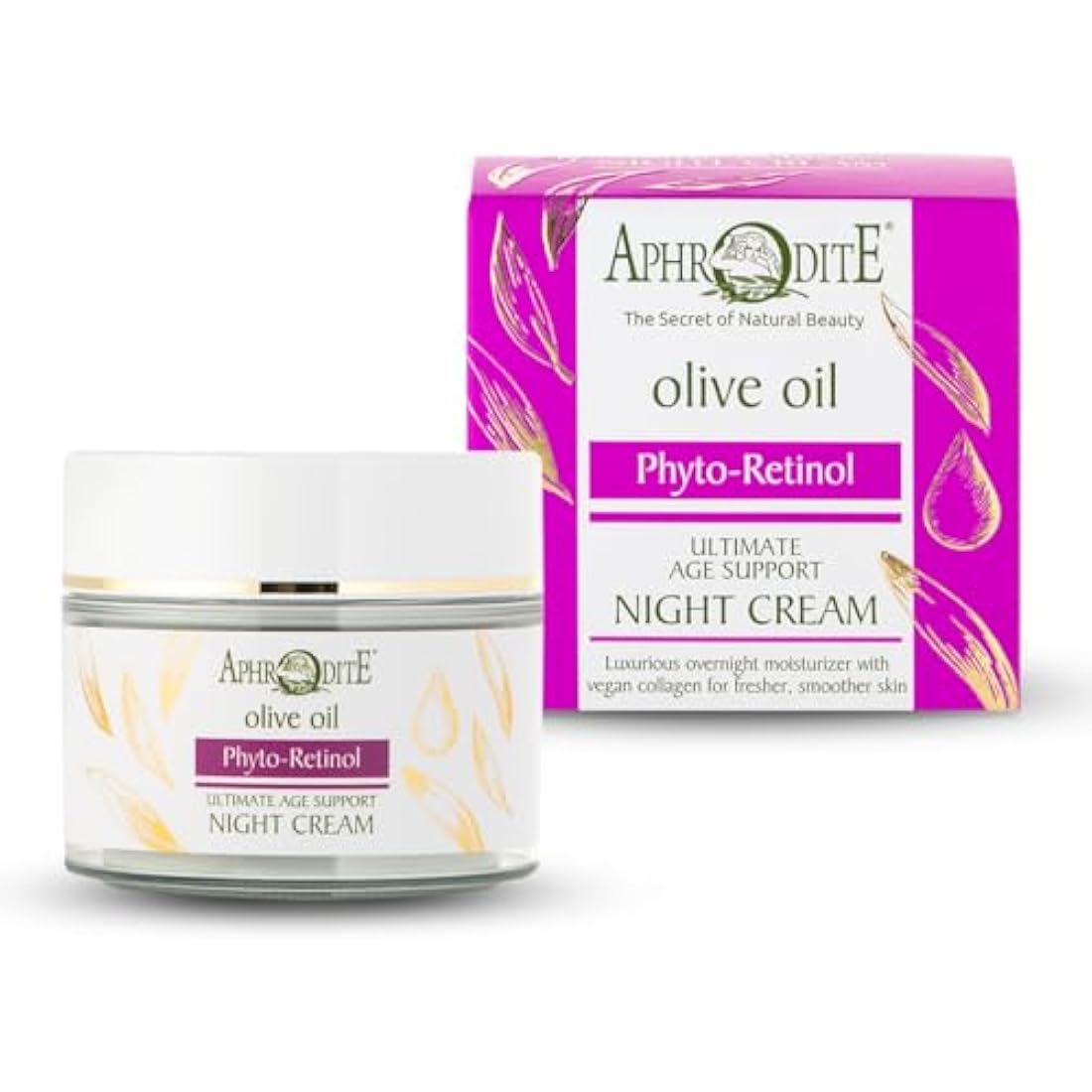 Aphrodite Nourishing & Firming Night Cream - Hydrating and Firming Night Cream with Hyaluronic Acid & Argan Oil (50 ml / 1.70 fl oz)