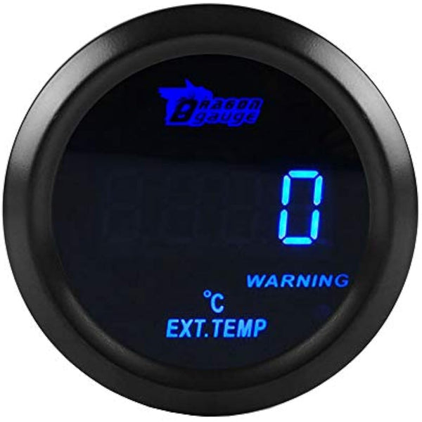Mintice Universal Car Automotive 2" 52mm Digital Blue LED Light Display Exhaust Gas Temperature Gauge Meter EGT EXT Sensor