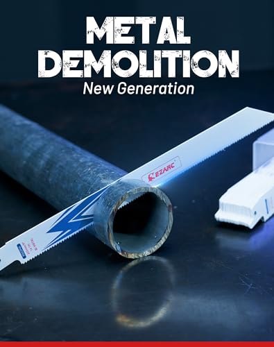 EZARC Reciprocating Saw Blade Bi-Metal Cobalt Sabre Saw Blades for Metal Cutting 225mm 14TPI R922PM 25pcs