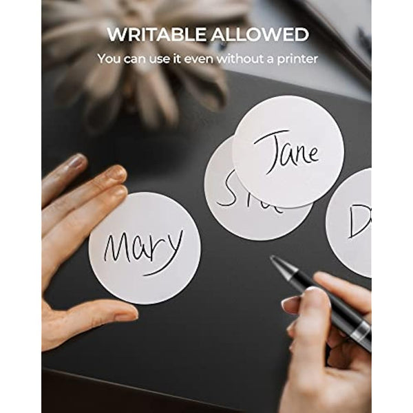 MUNBYN 50 x 50mm Circle Thermal Sticker Labels, Self-Adhesive Round Direct Thermal Labels, Multi-Purpose Roll Thermal Stickers for Business