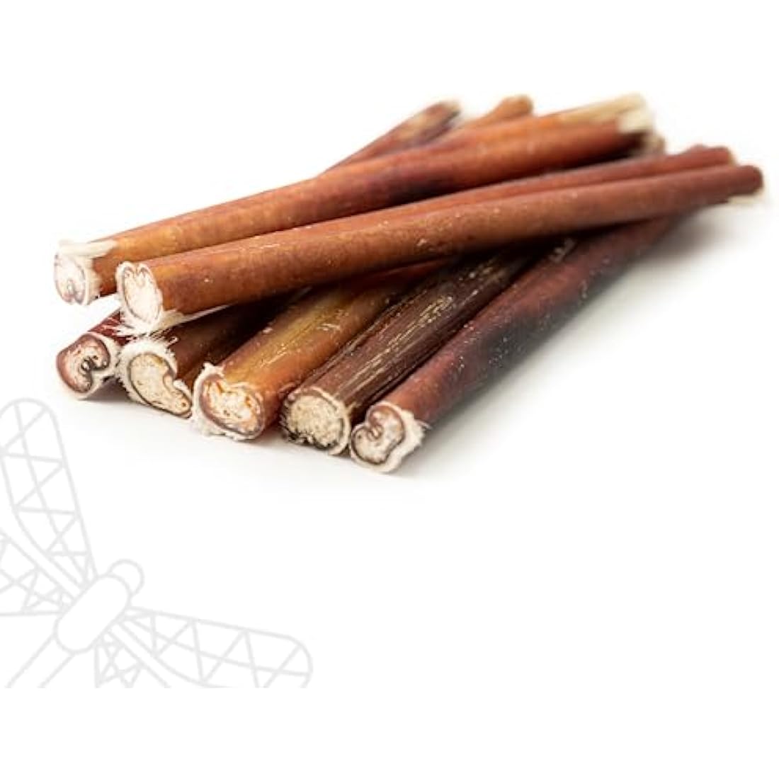 Dragonfly Products 10 pieces Bulls Pizzle Bully Sticks for Dogs & Puppies | Healthy, Natural Dog Treats Chews | Grain Free Treat