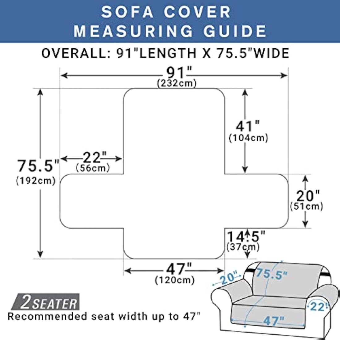 XINEAG Quilted Sofa Covers 2 Seater, Water Resistant Loveseat Covers Sofa Slipcovers with Pockets, Non Slip Sofa Cover for Dogs Pets, Washable Furniture Protector with Elastic Strap (Loveseat, Beige)