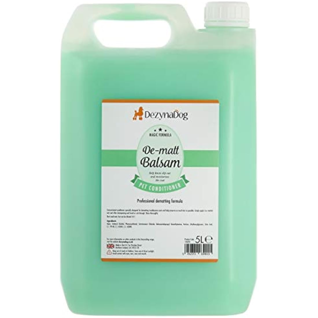 DezynaDog Magic Formula De-Matt Balsam Detangling Pet Conditioner, 5 Litre
